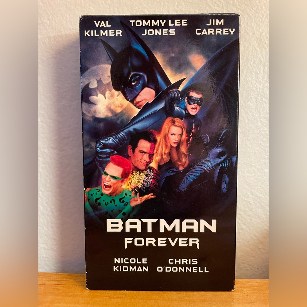 🦇 Vintage Batman Forever 1995 Val Kilmer Tommy Lee Jones Jim Carrey VHS 🦇